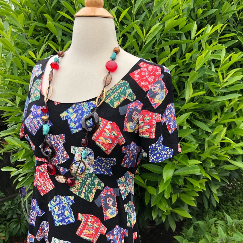 Vintage Reyn Spooner Hawaiian shirt print sun dress - Picture 3 of 7